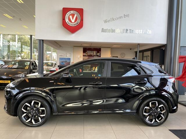 Ford PUMA 1.0 EcoBoost Hybrid ST-Line 155pk Automaat/Virtual cockpit/App-connect/Navigatie/Dodehoek detectie/Achteruitrijcamera/Climate control/Adaptive cruise control/Lane assist/Parkeersensoren rondom/Stoelverwarming/Stuurverwarming/Voorruitverwarming/B&O Audio/D