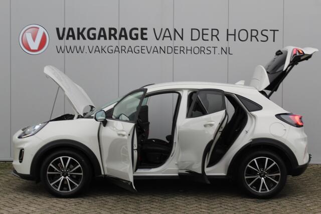 Ford PUMA 1.0-125pk EcoBoost Mild-Hybrid Titanium X. Prachtige erg goed onderhouden Ford Puma, slechts 50.000km ! Autm. airco, camera, navigatie, telefoonvoorb., trekhaak, LED verl., massage stoelen etc.