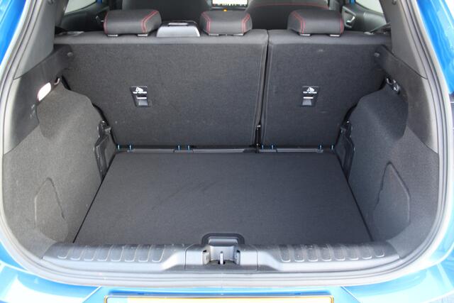 Ford PUMA 1.0-125pk EcoBoost Mild-Hybrid ST-Line. Mooie luxe hoogzitter ! Slechts 9.500km ! Autm. airco, adapt. cruise control, stoel-, stuur- en voorraamverw., navigatie, telefoonvoorb., LM wielen, elektr. achterklep, LED verl., camera 360gr, pdc v+a etc.