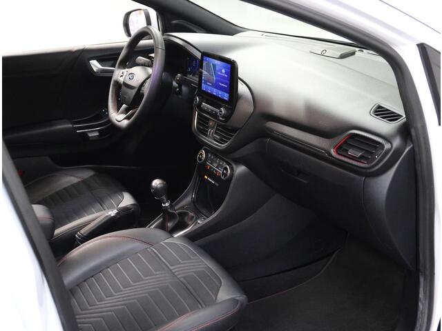 Ford PUMA 125PK Hybrid ST-Line X | AppleCarplay/AndroidAuto | Armsteun | B&O | Winterpack | Camera | Climate Control | Adaptieve Cruise Control | Dodehoekdetectie | LEER/Stof | Navigatie | Isofix | LED lampen | Privacy Glass | Parkeersensoren |