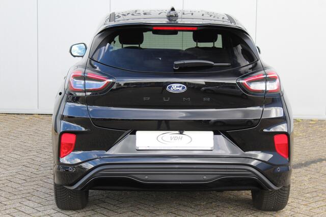 Ford PUMA 1.0-125pk EcoBoost Mild-Hybrid ST-Line X AUTOMAAT ! Heerlijk comfortabele, sportieve en luxe hoogzitter, fabr. garamtie t/m 15-07-2029 ! Autm. airco, stoel-, stuur- en voorraamverw., navigatie, telefoonvoorb., lane- en side assist, adapt. cruise cntrl etc