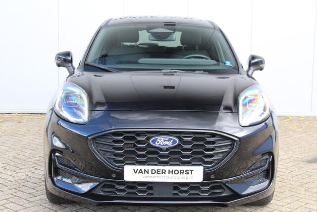 Ford PUMA 1.0-125pk EcoBoost Mild-Hybrid ST-Line X AUTOMAAT ! Heerlijk comfortabele, sportieve en luxe hoogzitter, fabr. garamtie t/m 15-07-2029 ! Autm. airco, stoel-, stuur- en voorraamverw., navigatie, telefoonvoorb., lane- en side assist, adapt. cruise cntrl etc