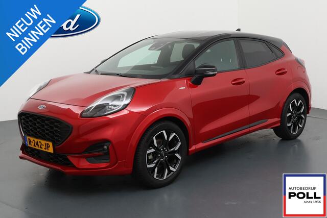 Ford PUMA 125pk Eco Hybrid ST-Line X Half Leer B&O Navi Afn. Trekhaak Zwart Dak 18" LM velgen Dealeronderhouden