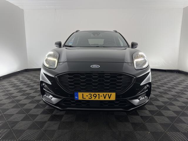 Ford PUMA 1.0 EcoBoost Hybrid ST-Line X (INCL-BTW) *LEATHER-FABRIC | ADAPTIVE-CRUISE | FULL-LED | BANG&OLUSEN | BLIND-SPOT | CAMERA | HEATED-SPORTSEATS | DIGI-COCKPIT | NAVI-FULLMAP | PRIVACY-GLASS | AMBIENT-LIGHT | TOWBAR | 18''A