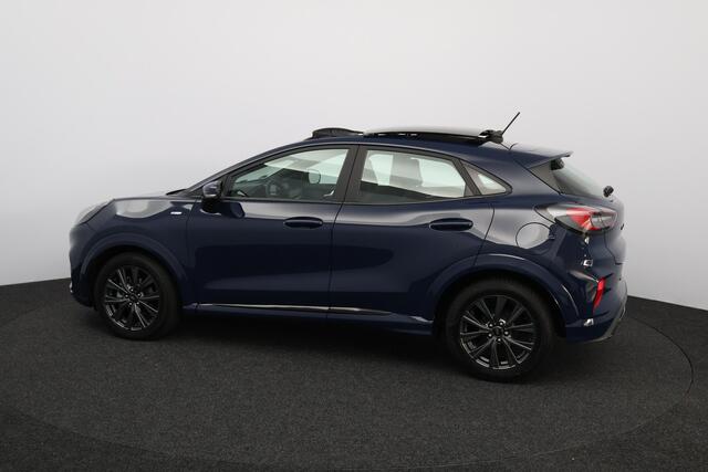 Ford PUMA 1.0 EcoBoost Hybrid ST-Line X/ Zwarte Hemel/ Open-Pano/ Elek.Klep/ Camera/ Stoel+Stuur&Voorruitverw./ 17''LMV/ Keyless/ Clima/ Navi/ Cruise/ Bluetooth/ Multi.LEDER.Stuur/ Elek.Pakket/ Isofix/ PDC.