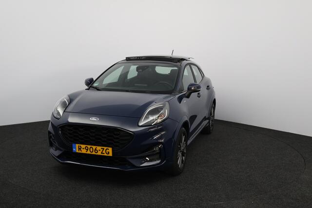 Ford PUMA 1.0 EcoBoost Hybrid ST-Line X/ Zwarte Hemel/ Open-Pano/ Elek.Klep/ Camera/ Stoel+Stuur&Voorruitverw./ 17''LMV/ Keyless/ Clima/ Navi/ Cruise/ Bluetooth/ Multi.LEDER.Stuur/ Elek.Pakket/ Isofix/ PDC.