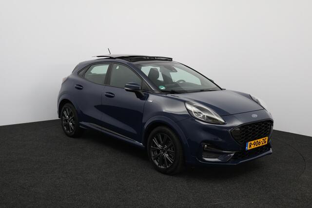 Ford PUMA 1.0 EcoBoost Hybrid ST-Line X/ Zwarte Hemel/ Open-Pano/ Elek.Klep/ Camera/ Stoel+Stuur&Voorruitverw./ 17''LMV/ Keyless/ Clima/ Navi/ Cruise/ Bluetooth/ Multi.LEDER.Stuur/ Elek.Pakket/ Isofix/ PDC.