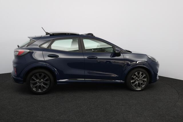 Ford PUMA 1.0 EcoBoost Hybrid ST-Line X/ Zwarte Hemel/ Open-Pano/ Elek.Klep/ Camera/ Stoel+Stuur&Voorruitverw./ 17''LMV/ Keyless/ Clima/ Navi/ Cruise/ Bluetooth/ Multi.LEDER.Stuur/ Elek.Pakket/ Isofix/ PDC.
