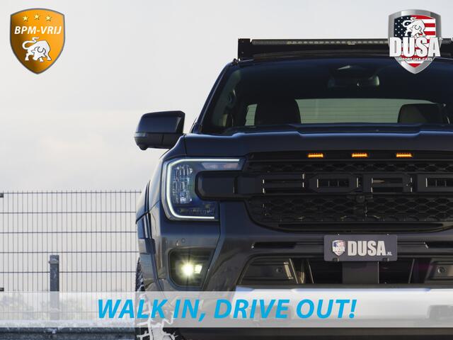 Ford RANGER 2.3 Double Cab Wildtrak PHEV | Plug-in Hybrid | Unieke uitvoering! | Lift kit | Bed Rack incl LED | Roof Rack incl Led | Fender Flares | Black Rhino Wheels | Ford Custom Grille