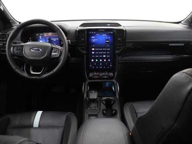 Ford RANGER Stormtrak 2.3 PHEV | 279 PK | DOUBLE CAB | PRO POWER ONBOARD 2.3 kWh | 360 CAMERA | 3500 KG TREKHAAK | ADAPTIEVE CRUISE | LEREN BEKLEDING | NAVIGATIE | STOELVERWARMING | STUURWIELVERWARMING | ELEKRISCHE ROLLER-TOP