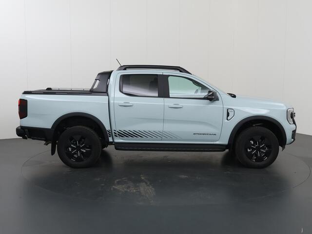 Ford RANGER Stormtrak 2.3 PHEV | 279 PK | DOUBLE CAB | NL AUTO | PRO POWER ONBOARD 2.3 kWh | 360 CAMERA | 3500 KG TREKHAAK | ADAPTIEVE CRUISE | LEREN BEKLEDING | NAVIGATIE | STOELVERWARMING | STUURWIELVERWARMING | ELEKRISCHE ROLLER-TOP