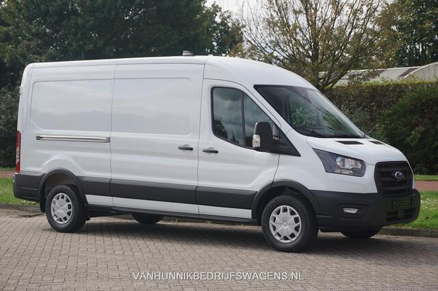 Ford TRANSIT 350L 130PK L3H2 Trend AUT Climate, 12" Sync 4 Navi, 270º deur, Trekhaak!! NR. G01*