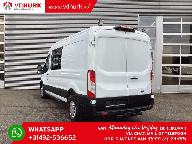 Ford TRANSIT 2.0 TDCI 130 pk L3H2 DC Dubbel Cabine 7 Pers. / Adapt. Cruise/ CarPlay/ PDC/ Navi/ Camera/ Airco/ Trekhaak