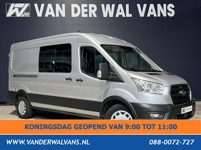 Ford TRANSIT 2.0 TDCI 131pk L3H2 Dubbele Cabine Euro6 Airco | 6-Zits | LED | 2500kg Trekhaak Cruisecontrol, Verwarmde voorruit, Parkeersensoren