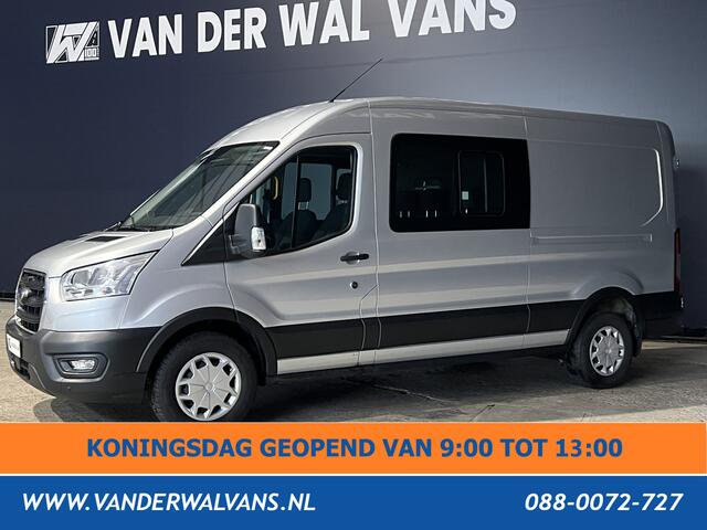 Ford TRANSIT 2.0 TDCI 131pk L3H2 Dubbele Cabine Euro6 Airco | 6-Zits | LED | 2500kg Trekhaak Cruisecontrol, Verwarmde voorruit, Parkeersensoren