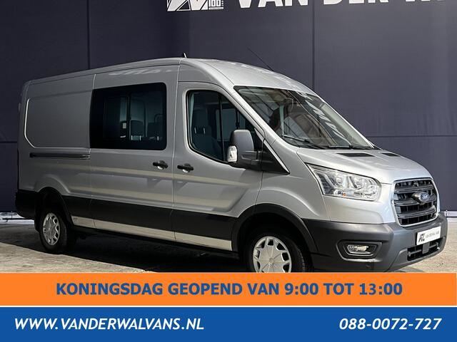 Ford TRANSIT 2.0 TDCI 131pk L3H2 Dubbele Cabine Euro6 Airco | 6-Zits | LED | 2500kg Trekhaak Cruisecontrol, Verwarmde voorruit, Parkeersensoren