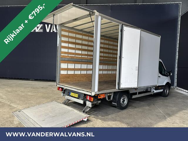 Ford TRANSIT 2.0 TDCI 130pk Bakwagen 233cm hoog Laadklep Zijdeur Euro6 RIJKLAAR Airco | LAT om LAT bijrijdersbank, 895kg laadvermogen,
