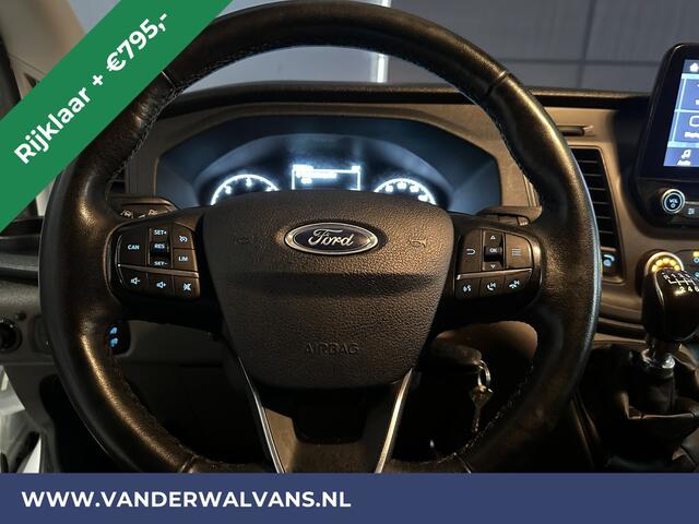Ford TRANSIT 2.0 TDCI 170pk L3H3 Euro6 RIJKLAAR Airco | Camera | Android auto | 3500kg Trekhaak | Cruisecontrol Sidebars, Parkeersensoren, bijrijdersbank, verwarmde voorruit