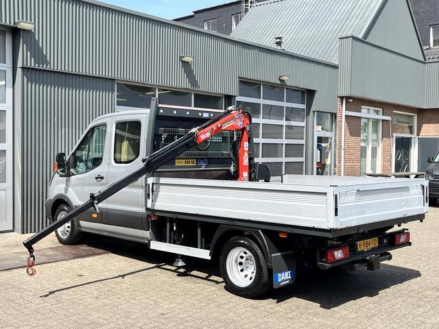 Ford TRANSIT 350 2.0 TDCI L3 DC Laadkraan Telefoonverbinding 3-Persoons Telefoonverbinding 1e eigenaar Pick up p-up bakwagen Euro 6 Bpm vrij voor ondernemers