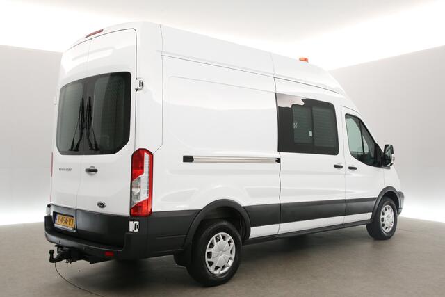 Ford TRANSIT 350 2.0 TDCI L3H3 2800kg Trekgew. Airco Cruise Kasten PDC Inrichting 3 Persoons LED Trekhaak
