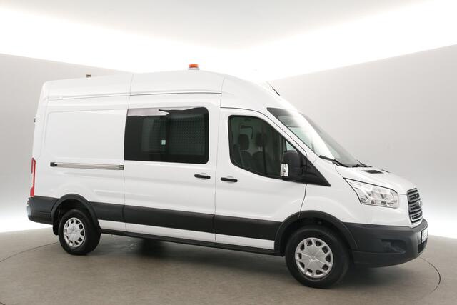 Ford TRANSIT 350 2.0 TDCI L3H3 2800kg Trekgew. Airco Cruise Kasten PDC Inrichting 3 Persoons LED Trekhaak