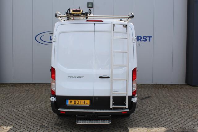 Ford TRANSIT 290 2.0-105pk TDCI L2H2 Ambiente. Compleet ingerichte Ford Transit ! Camera, pdc v+a, airco, ladder achterd., opstaptrede met trekhaak, imperiaal met ladder, omvormer naar 220V, etc etc.