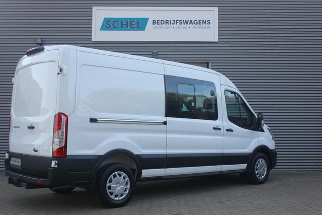 Ford TRANSIT 350 2.0 TDCI 165pk L3H2 Dubbel Cabine Trend 6 zits - Carplay - Trekhaak - Camera - 2800kg Trekgewicht - Rijklaar