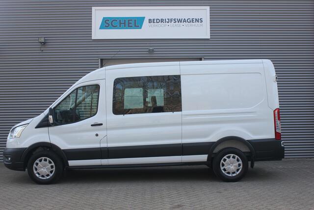 Ford TRANSIT 350 2.0 TDCI 165pk L3H2 Dubbel Cabine Trend 6 zits - Carplay - Trekhaak - Camera - 2800kg Trekgewicht - Rijklaar