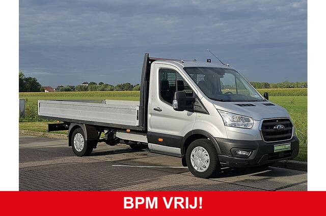 Ford TRANSIT 350 2.0 TDCI L4 Open Laadbak Airco Navi 3-Zits Cruise Euro6 130 PK!