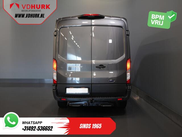 Ford TRANSIT 350 2.0 TDCI 170 pk Aut. L2H2 BPM VRIJ! Carplay/ Navi/ Camera/ Inrichting/ Trekhaak/ PDC/ Cruise/ Airco