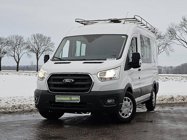 Ford TRANSIT 330 2.0 TDCI L2H2 DC Airco Euro6 Imperiaal-Trap Trekhaak Stoelverwarming!