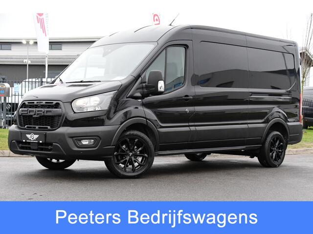 Ford TRANSIT 350 2.0 TDCI L3H2 Black Edition Camera, Adaptieve Cruise, 170pk, Carplay, NAVI Automaat, Sensoren, Trekhaak, Uniek!
