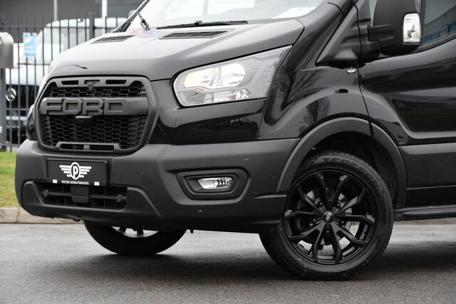 Ford TRANSIT 350 2.0 TDCI L3H2 Black Edition Camera, Adaptieve Cruise, 170pk, Carplay, NAVI Automaat, Sensoren, Trekhaak, Uniek!
