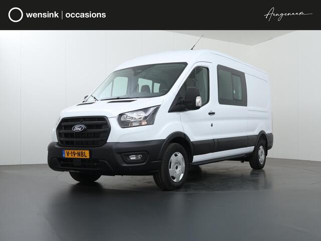 Ford TRANSIT 350 | 2.0 TDCI | L3 H2 | TREND | DUBBEL CABINE | 6-ZITS | CAMERA | VOORRUITVERWARMING | TREKHAAK 2500 KG AHW | AIRCO | CARPLAY ANDROID AUTO | CRUISE CONTROL | LAADRUIMTE PAKKET
