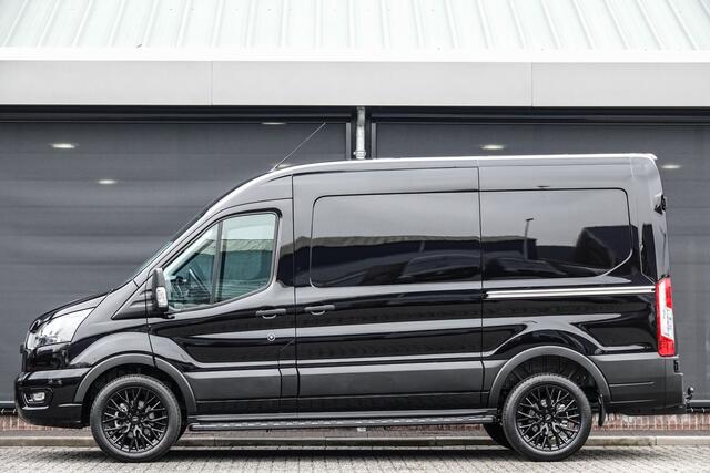 Ford TRANSIT L2H2 | 165Pk A8 Aut. | Raptor Edition | 2x Schuifdeur | Achteruitrijcamera | Trekhaak | 19'' | Agate Black