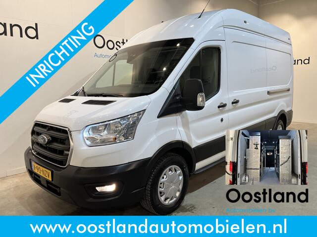 Ford TRANSIT 350 2.0 TDCI L3H3 Trend 170 PK Servicebus / Inrichting / Euro 6 / Schuifdeur L + R / Oprijplateau / Airco / CarPlay / Camera / Trekhaak / 3-Zits