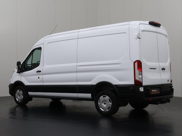 Ford TRANSIT 130PK L3H2 | Navigatie | Camera | Airco | Fabrieksgarantie | Cruise | Trekhaak | Betimmering | 3-Zits