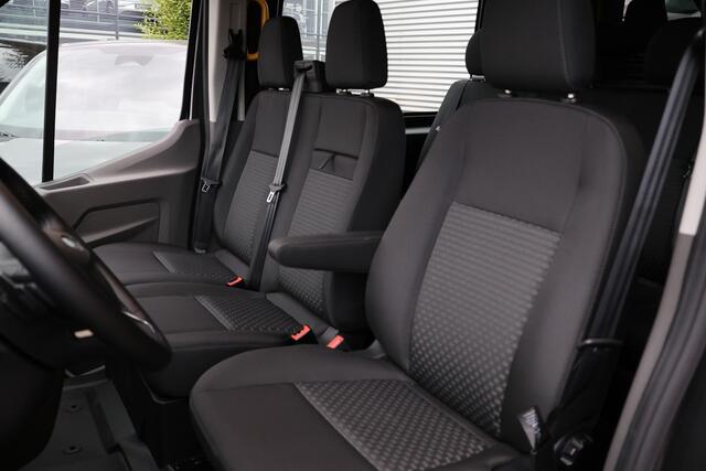 Ford TRANSIT 350 2.0 TDCI L3H2 165 PK AUT Limited DC | Dubbel Cabine | 7-Zitter | 360 Camera | ACC | Navigatie | Bi-Xenon | Lane assist | Trekhaak | BLIS | CarPlay | Stoelverwarming | Stuurwielverwarming