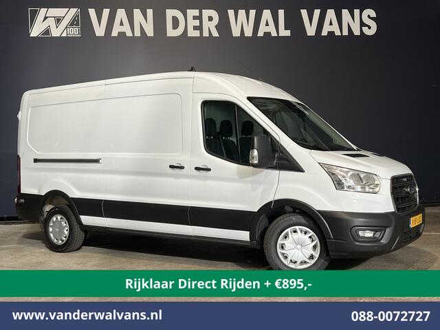 Ford TRANSIT 2.0 TDCI 131pk L3H2 Euro6 *Rijklaar Direct Rijden* Airco | Camera | Navigatie | Apple Carplay | Android Auto | Stoelverwarming Verwarmde voorruit, Cruisecontrol, Parkeersensoren, Elektrisch verstelbare bestuurdersstoel, Bijrijdersbank