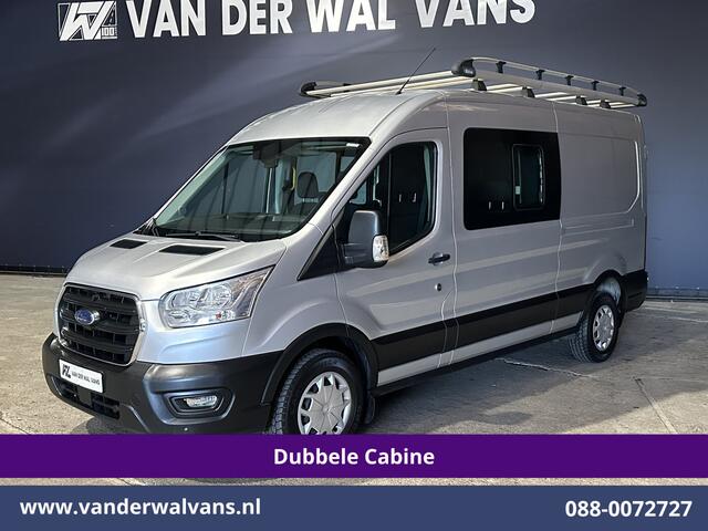 Ford TRANSIT 2.0 TDCI 131pk L3H2 Dubbele Cabine Euro6 Airco | 7-Zits | Imperiaal | 2500kg Trekhaak | Cruisecontrol Verwarmde voorruit, Parkeersensoren