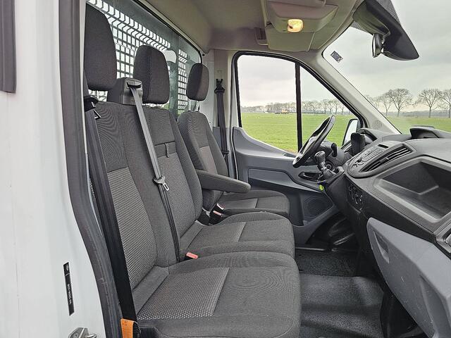 Ford TRANSIT 310 2.0 TDCI L3 Open-Laadbak NAP Airco Oh-historie 1e Eigenaar 3-Zits Trekhaak!