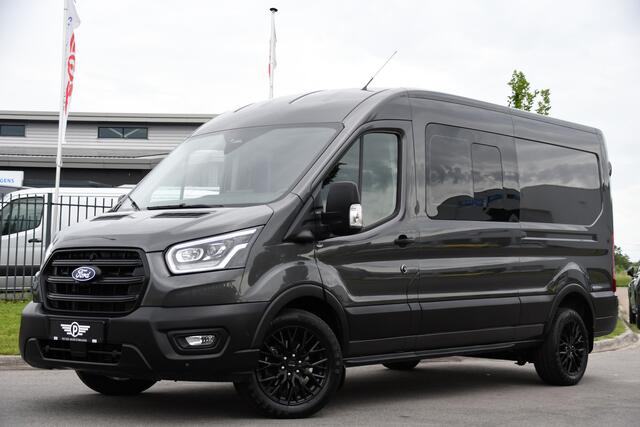 Ford TRANSIT 350 2.0 TDCI L3H2 DC PB Edition Facelift! Virtual, 360 Camera, Adaptieve Cruise, Carplay, Xenon, 165pk, Automaat, Trekhaak, Stuurverwarming, Stoelverwarming, Uniek!
