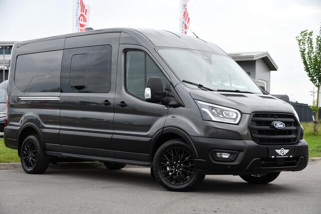 Ford TRANSIT 350 2.0 TDCI L3H2 DC PB Edition Facelift! Virtual, 360 Camera, Adaptieve Cruise, Carplay, Xenon, 165pk, Automaat, Trekhaak, Stuurverwarming, Stoelverwarming, Uniek!