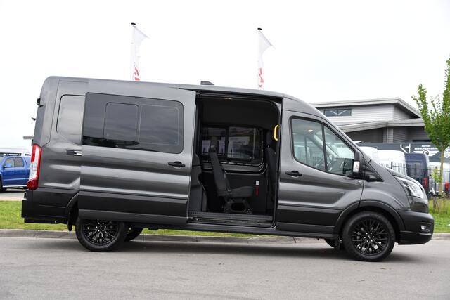 Ford TRANSIT 350 2.0 TDCI L3H2 DC PB Edition Facelift! Virtual, 360 Camera, Adaptieve Cruise, Carplay, Xenon, 165pk, Automaat, Trekhaak, Stuurverwarming, Stoelverwarming, Uniek!