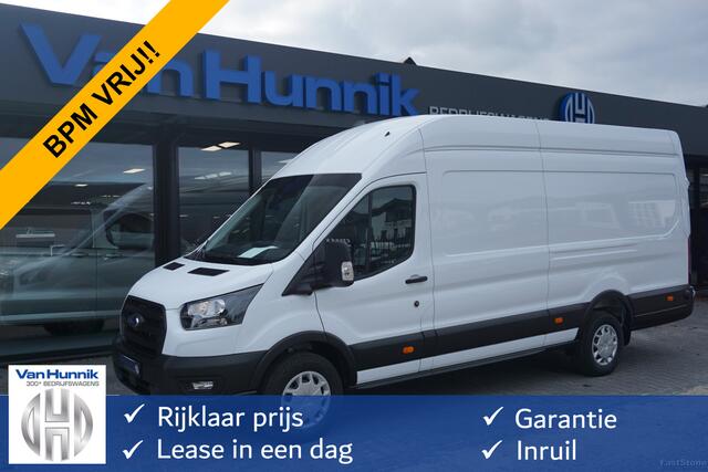 Ford TRANSIT 350L 165PK RWD-10 AUT L4H3 BPM VRIJ!! Navi, Cam, Adap. Cruise, 270° Deur, 3.5T Trekgewicht!! NR. DJ02*
