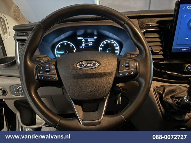 Ford TRANSIT 2.0 TDCI 130pk L3H2 Euro6 Airco | Apple Carplay | Adaptieve Cruisecontrol | 2500kg Trekhaak Android Auto, Verwarmde Voorruit, Parkeersensoren, Bijrijdersbank