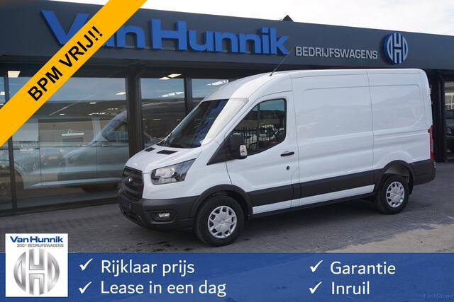 Ford TRANSIT 350M 105PK L2H2 BPM VRIJ!! 12" Sync 4 Apple CP/Android A. Camera, Trekhaak!! NR. A19