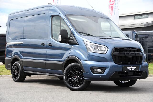 Ford TRANSIT 350 2.0 TDCI L2H2 PB Edition Camera, Cruise, Carplay, 170pk, Stoelverwarming, Automaat, 2 x schuifdeur, LED, Sensoren, Multimedia, Uniek!