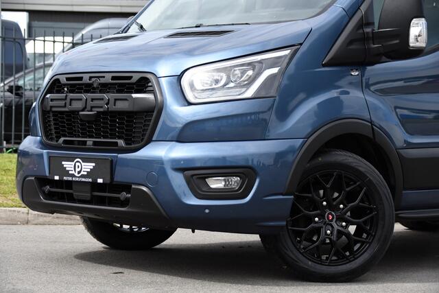 Ford TRANSIT 350 2.0 TDCI L2H2 PB Edition Camera, Cruise, Carplay, 170pk, Stoelverwarming, Automaat, 2 x schuifdeur, LED, Sensoren, Multimedia, Uniek!