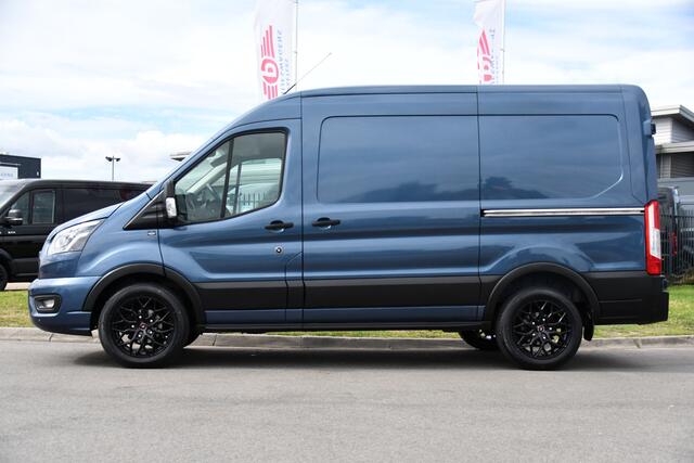 Ford TRANSIT 350 2.0 TDCI L2H2 PB Edition Camera, Cruise, Carplay, 170pk, Stoelverwarming, Automaat, 2 x schuifdeur, LED, Sensoren, Multimedia, Uniek!